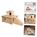 BESPORTBLE 1 Set Wooden Hamster House with Ladder Sleeping House for Hamsters Chinchillas and Animals Private Hideout with Climbing Platform for Exercise and Play