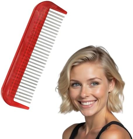 Hair Doctor 4" Mini Comb with Silky Smooth Rotating Teeth Reduces Hair Breakage and Hair Loss (Ferrari Red)