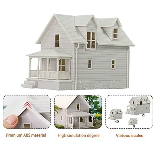 Ho Scale Model Blank Buildlings Kit Unassembled House For 1:87 Model Train Layout Jz01Jj (Ho Scale-1 Unit) #TOP2
