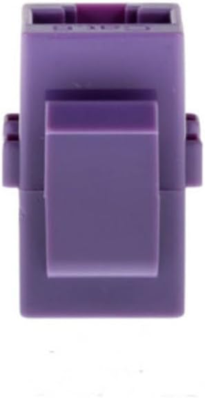 Cat6 RJ45 Keystone Coupler Female to Female, Purple | Feed-Through Inline Ethernet Connector for Wall Plates and Patch Panels