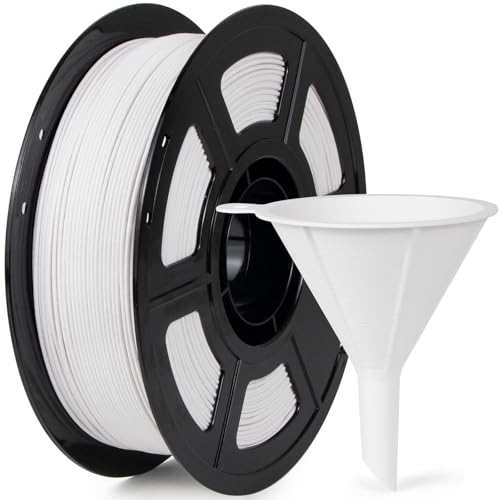 IEMAI Glass Fiber PLA Filament 1.75mm Matte White 1KG, PLA-GF 3D Printer Filament with Dimensional Stability & Low Warpage, High Stiffness, Easy to Print for Prototype Parts