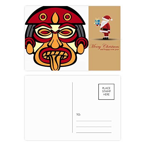 Cartes postales indiennes de Noël au dessin abstrait pour vos vœux festifs uniques