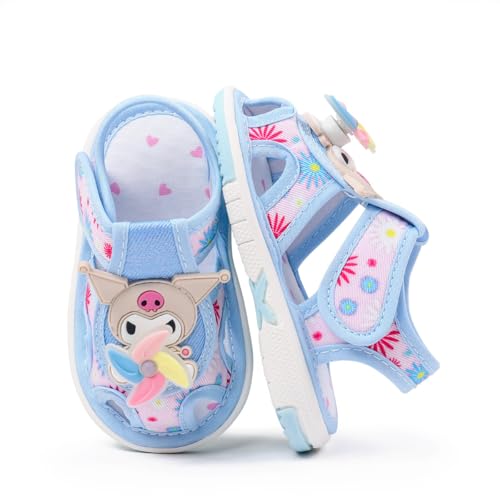 Infant Baby Girls Squeaky Sandals Premium Rubber Sole Closed-Toe Non-Slip Shoes Toddler Soft First Walkers Shoes3
