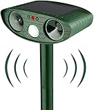【Ultraschall Abwehr】Der Tiervertreiber verscheucht die Eindringlinge der Tiere mit Ultraschall und LED-Licht, ohne sie zu verletzen. Keine unordentlichen Chemikalien und Pestizide, keine Fallen, keine toten Tiere und befürworten Umweltfreundlichkeit. Sehr wirksam gegen Katzen, Mäuse, Füchse, Waschbären, Dachs, Stinktiere, Nagetiere, Wildschweine, Marder usw.