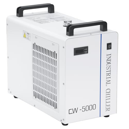 Enfriador de Agua Refrigerado Industrial Enfriador de Agua Industrial Water Chiller Water Cooling Machine para 80W 100W 130W CO2 Máquinas de Grabado Corte Láser (5000DG)