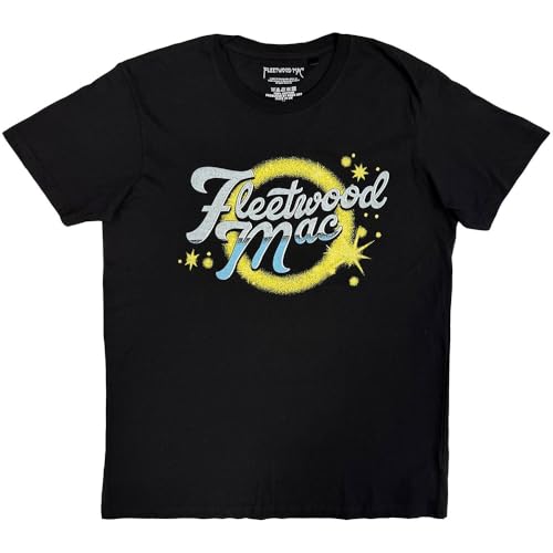 T-shirt Fleetwood Mac Circle Band Logo en coton pour fan de rock
