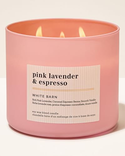 Image of Bath & Body Works Pink Lavender & Espresso 3-Wick Candle | Long-Lasting Home Fragrance | Soy Wax Blend | Bedroom & Living Room Decor | Jar Candles for Gifting|Burn Time - Upto 45 Hours| 411 g / 14.5 oz