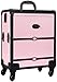 ALYR Professionale cosmetica Valigia Trolley, Trolley Make Up Valigia Valigia da Trucco Cosmetic Cases Trucco Deposito con Ruote Beauty Case da Viaggio,Pink