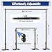 EMART Backdrop Stand Heavy Duty 10x10FT, Pipe and Drape Photo Background Photography Kit, Adjustable Metal Frame with Flat Base for Wedding Birthday Party Decoration-Black