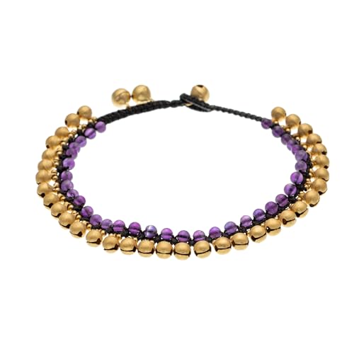 Image of kelistom Bohemian Ankle Bracelets for Women Handmade Natural Stone Beaded Chain Anklet