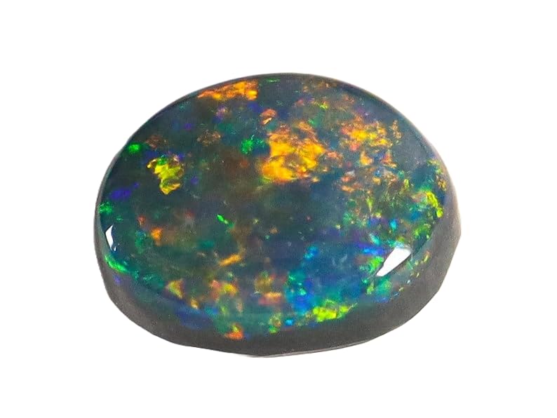 Opale australienne multi fire aux reflets intenses, cabochon AAA pour haute joaillerie