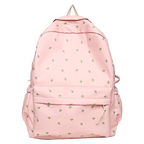 Sac à main sac à dos grande capacité en cuir souple rose pour femme stylée