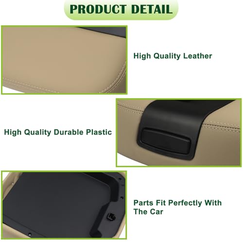 omoZone Floor Center Console Armrest Lid Assembly Beige Compatible with 2007-2014 Chevrolet Chevy Avalanche Silverado Suburban Tahoe GMC Sierra Yukon XL Replaces 15217111 by omoZone - Used condition - Image 5