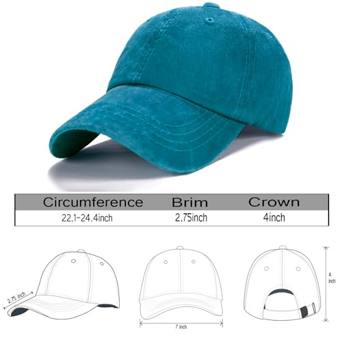 Image of Edoneery Men Women Baseball Cap-Low Profile Adjustable Washed Cotton Golf Dad Hat