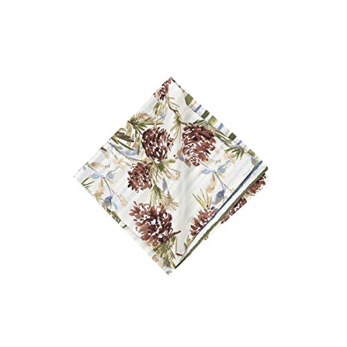 Set de 6 servilletas de tela cuadradas marrón miniatura 1