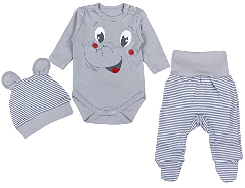 TupTam Baby Mädchen Jungen Bekleidungsset Langarmbody Hose Mütze mit...