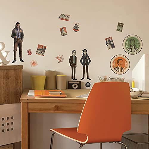 Stickers Loki Marvel repositionnables et lavables sans trace mur