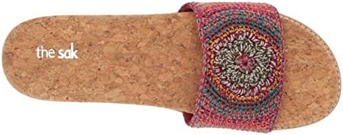 The SAK Women's Mendocino Slide Crochet, Slip On Sandals, Summer Open Toe Shoes, Sunset Stripe Medallion, 8 | Image 4