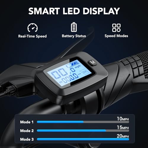 Caroma Peak 1200W Electric Scooter with Seat, 16″ Fat Tire