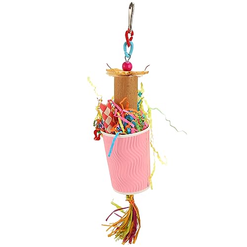 Brinquedo para pendurar papagaios e desfiar pássaros, papel seguro, madeira, plástico, bambu para ca