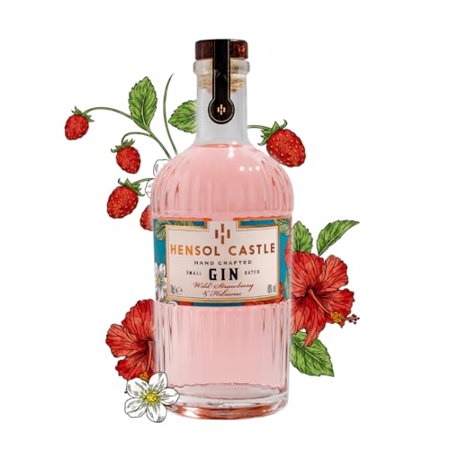 Hensol Castle Flavoured Gin 70cl - Wild Strawberry & Hibiscus | Award Winning Small Batch Premium Pink Gin From Wales - Luxury Christmas Alcohol Gifts