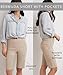 Rekucci Women's Ease Into Comfort Modern Pull-On Bermuda Short with Pockets (8, Stone)