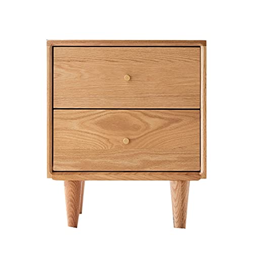 Table de Chevet Nordique avec 2 Tiroirs Meuble de Chambre Moderne Bois Lot de 2