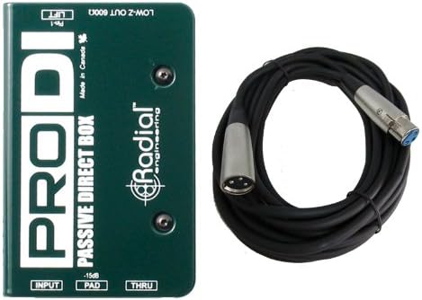 Radial Pro DI Passive Direct Box with Radial Transformer, XLR Cable Bundle
