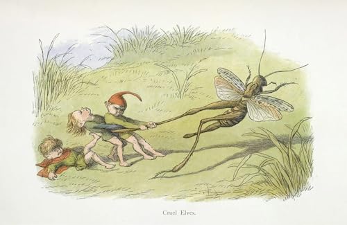Carteles de Elfi crudeli de Richard Doyle: decoración de lienzo para pared de 60x90cm