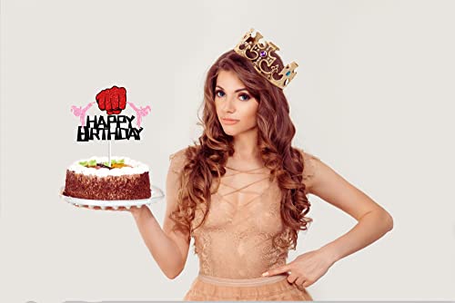 Karate Happy Birthday Cake Topper For Boys Girls Taekwondo Cake Decor Kung Fu Karate Theme Party Decorations Gliiter Ninja Cake Decorations #TOP2