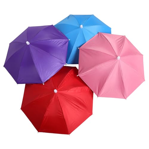 Chapeau parapluie plastique et tissu pour enfant, lot de 4 protections multisites 53 cm