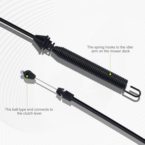 Harbot 175067 Deck Clutch Cable for Craftsman LT1000 LT2000 DLT 3000 AYP Husqvarna Poulan 169676 532169676 532175067 21547184 42 inch Lawn Mower by Harbot - Image 5