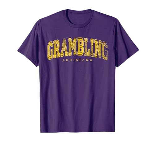 Grambling Louisiana Vintage Retro US City State Travel T-Shirt