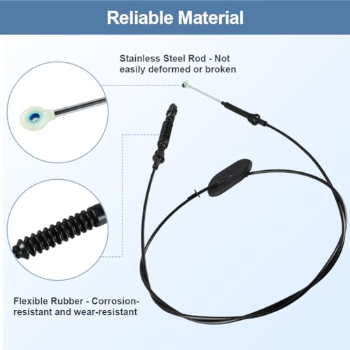 WMPHE Automatic Transmission Gear Shift Cable Replacement for 15037353 Compatible with 1999-2000 Cadillac Escalade, 1995-2000 Chevy Tahoe GMC Yukon Suburban C1500 C2500 C3500 K1500 K2500 K3500 - Thumbnail 5