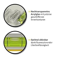 STABILA Mini-Wasserwaage Pocket Electric, 7 cm, starker Seltenerd-Magnet, 1 Horizontal-Libelle, Made in Germany, Gelb – Ansicht 5