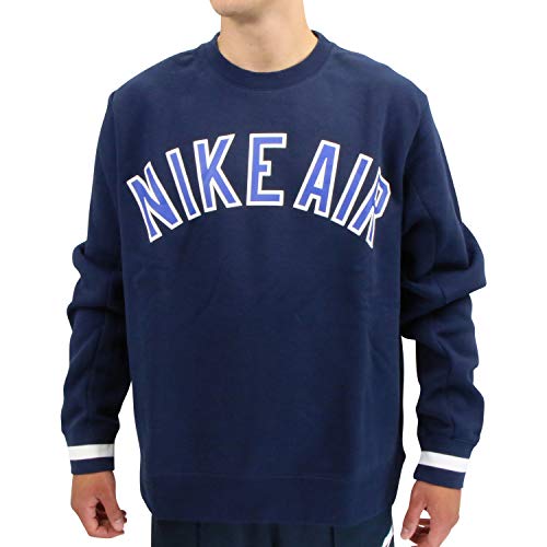 Nike Herren Air Fleece-Rundhalsshirt, Obsidian/Obsidian/Obsidian, XL