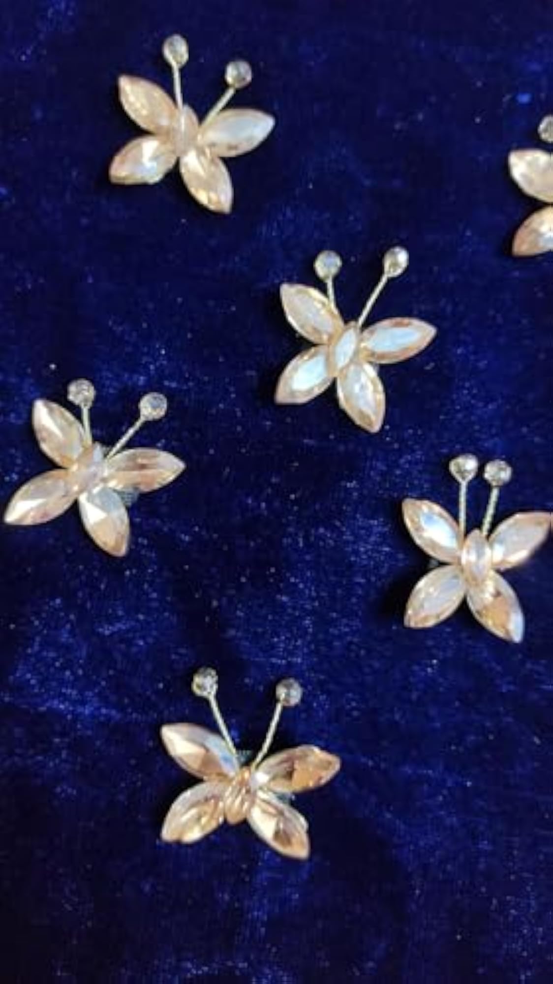 Manrav Pack Of 6 Brown Hair Butterfly Clips, Decorative Accessories