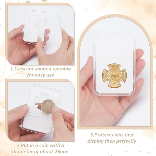 Caja organizadora blanca para 10 monedas en cápsulas miniatura 2
