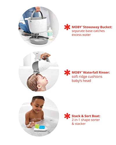 Image of Skip Hop Moby x Oceanworks Baby Bath & Bath Toy Bucket Bundle