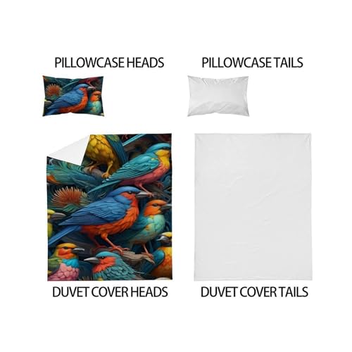 Housse de couette oiseau : le cadeau parfait pour décorer son lit single - 5