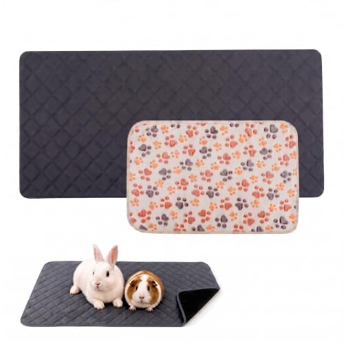 Image of LUFTPETS Guinea Pig Cage Liners 2 Pcs, Washable Midwest Pad & Fleece Mat