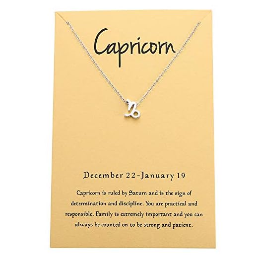 Zealmer Cyberny Women Silver Plated Capricorn Pendant Necklace 18"
