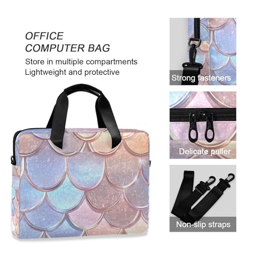 Funda portátil para laptop ALAZA con diseño escamas de sirena miniatura 5