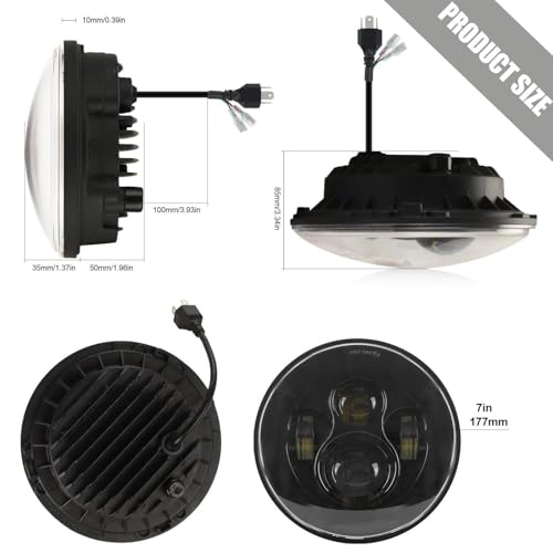 Phares avant Jeep Wrangler type E avec clignotants dynamiques et feux multifonctions - 6