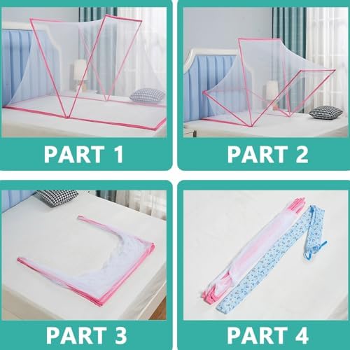 Mosquito Net Tent with Fine Mesh, Pop-Up Design for Camping, Backyards, and Travel