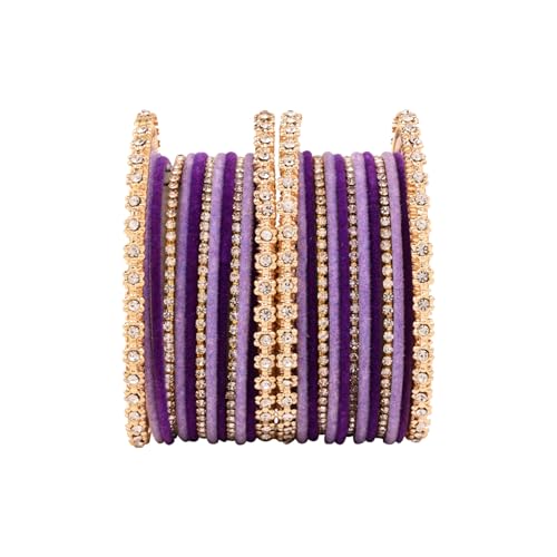 Bracelets Chuda anti-irritation en velours doux et pierres cloutées plaqués or