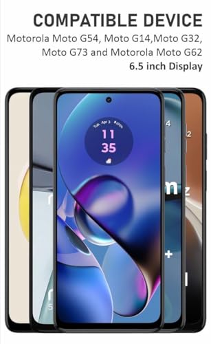 Image of HD Tempered Glass Screen Protector Compatible For Moto G54 5G With Edge To Edge Coverage And Easy Installation Kit