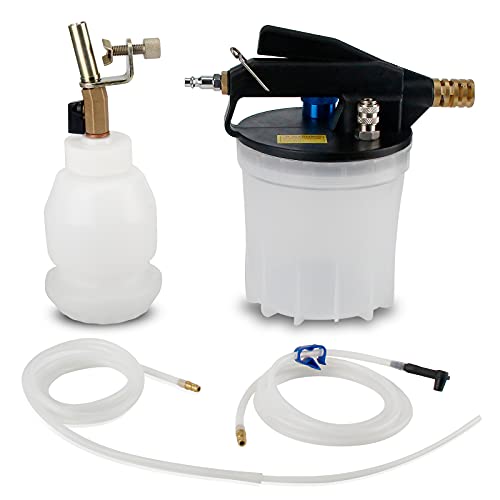 EONLION 2L Vacuum Brake Bleeder Air Brake Bleeder Kit with 2L Brake Fluid Extractor and 1L Refilling Bottle, Two Silicon Hoses EONLION 2L Vacuum Brake Bleeder Air Brake Bleeder Kit with 2L Brake Fluid Extractor and 1L Refilling Bottle, Two Silicon Hoses