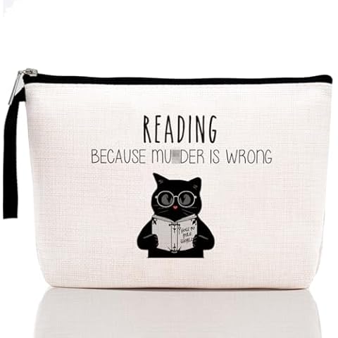 Reading Gifts, Gifts for Teacher Students Funny Gifts for Librarians, Book Lovers, Writers, Readers, Bookworm, Bookish, Women & Men Girls Teens Unique Humor Novelty Sarcasm Reading Makeup Bag Cover