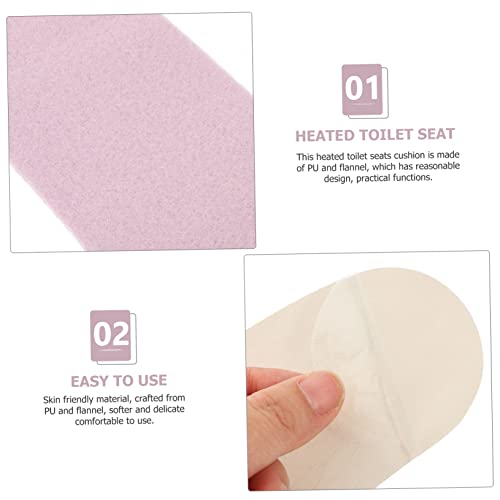 DOITOOL Beheizbarer Wc-Sitz Wc-Sitze Wc-Sitz Heizkissen Heizung Wc-Sitze Auflage Wc-Sitze Winterauflage Sitzkissen Weiß Konstanttemperatur Ve – Bild 3